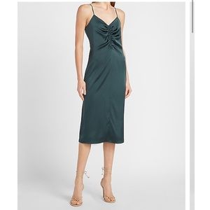 NWT Express Green Satin Dress Size XS